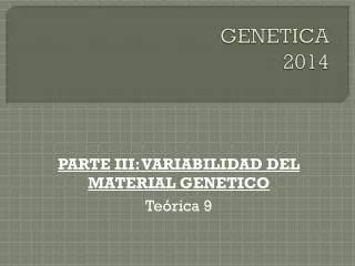 genetica 2014