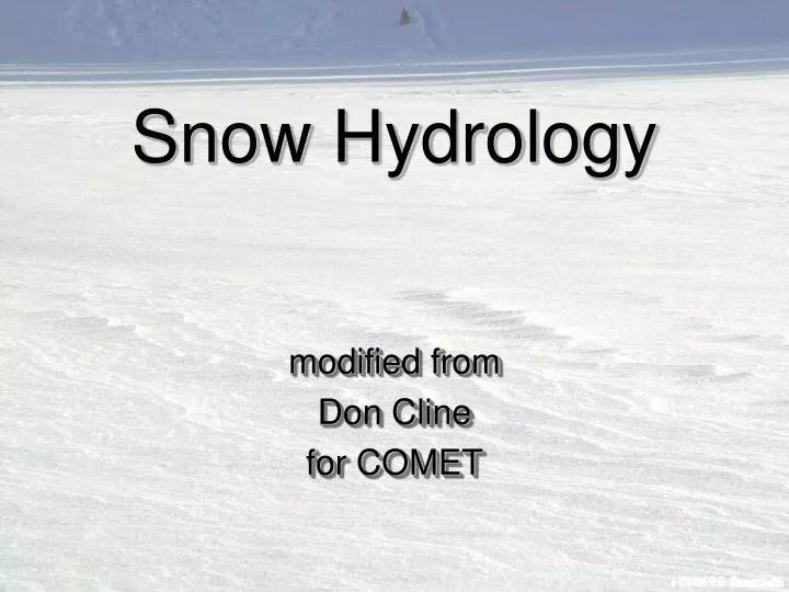 snow hydrology