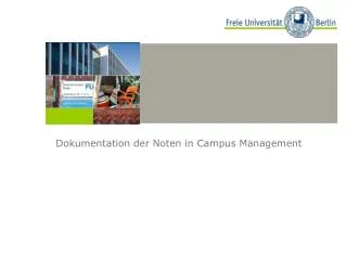 dokumentation der noten in campus management