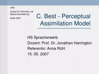 c best perceptual assimilation model