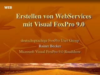 erstellen von webservices mit visual foxpro 9 0