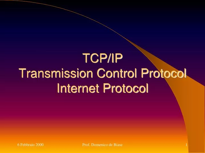 tcp ip transmission control protocol internet protocol