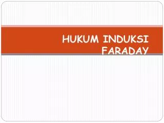hukum induksi faraday