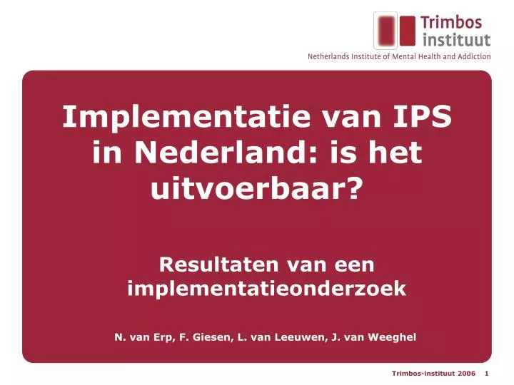 implementatie van ips in nederland is het uitvoerbaar