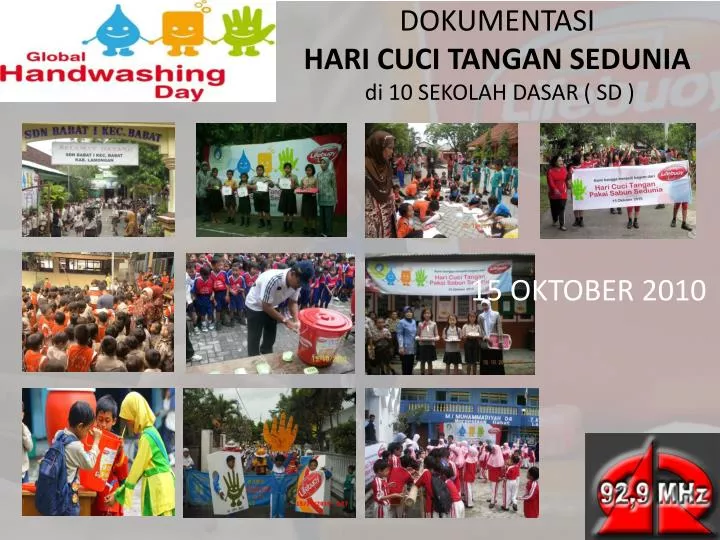 dokumentasi hari cuci tangan sedunia di 10 sekolah dasar sd