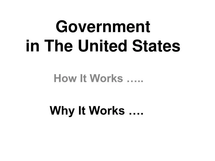government in the united states