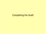 Completing the Audit - slide 1