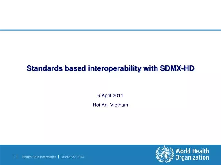 standards based interoperability with sdmx hd