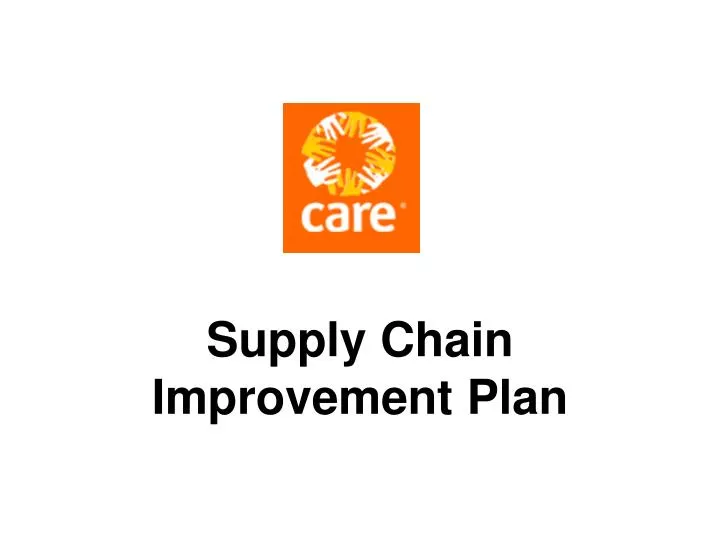 supply chain improvement plan