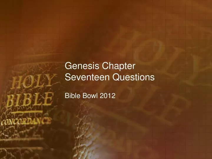genesis chapter seventeen questions