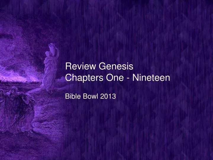 review genesis chapters one nineteen
