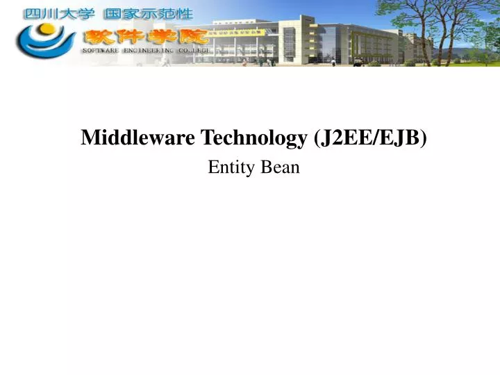 middleware technology j2ee ejb entity bean