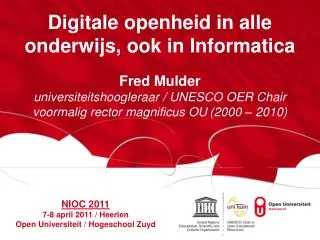 digitale openheid in alle onderwijs ook in informatica