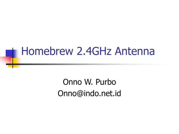 homebrew 2 4ghz antenna