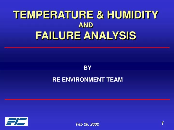 temperature humidity and failure analysis