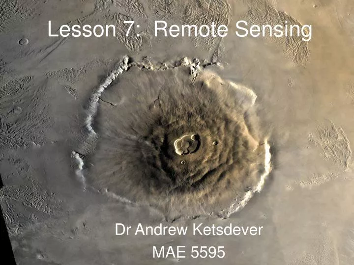 lesson 7 remote sensing