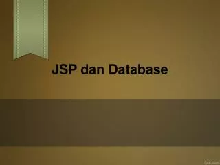 jsp dan database