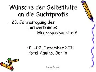 w nsche der selbsthilfe an die suchtprofis