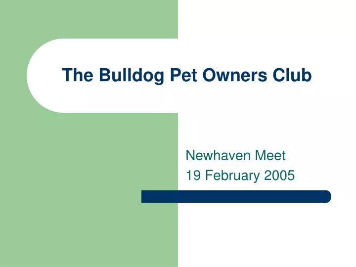 the bulldog pet owners club