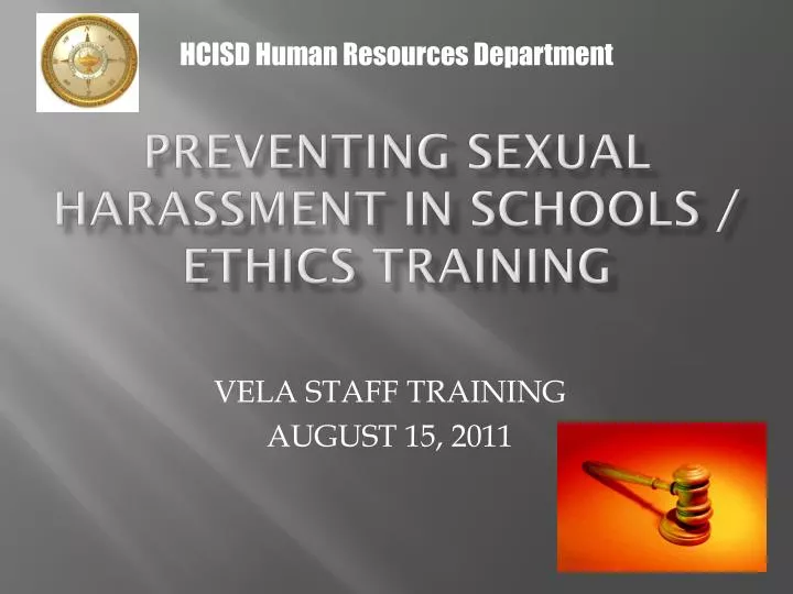 preventing sexual harassment in schools ethics training