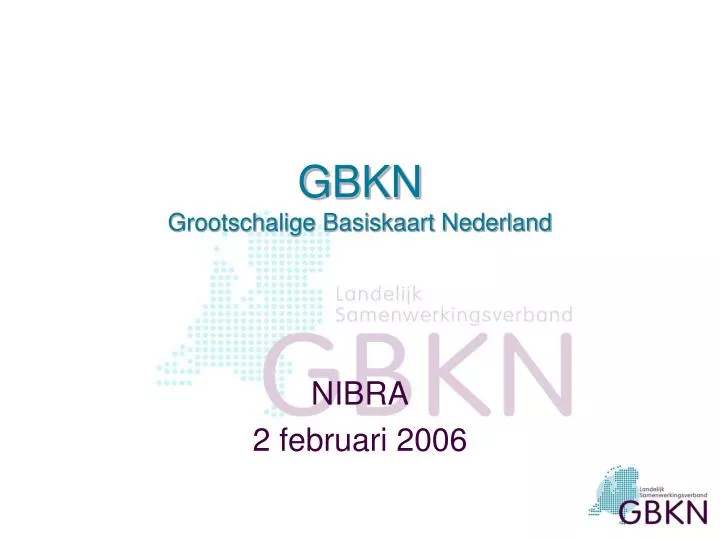 gbkn grootschalige basiskaart nederland