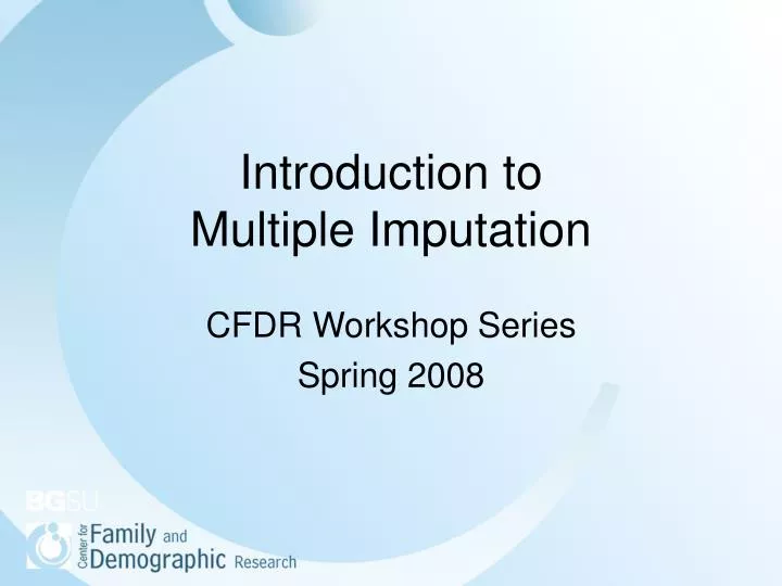 introduction to multiple imputation