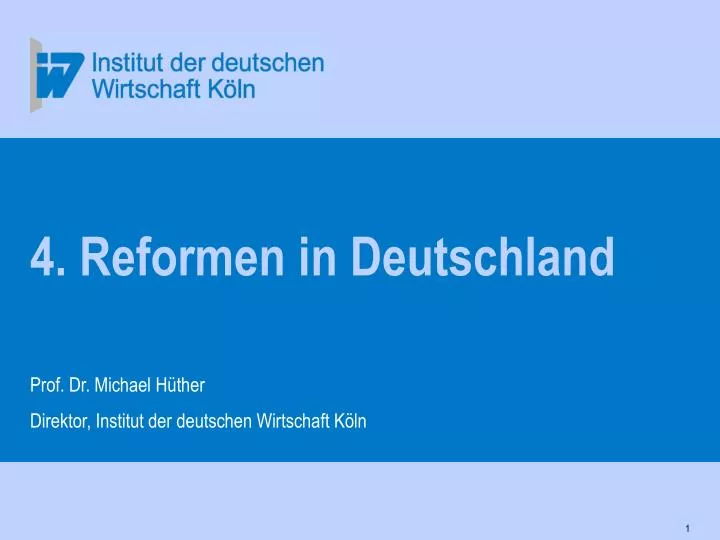 4 reformen in deutschland