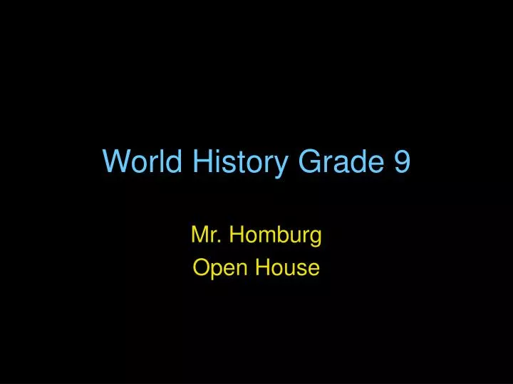 world history grade 9