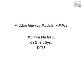 hidden markov models hmm s