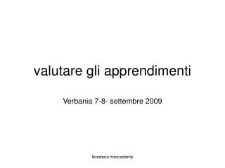 valutare gli apprendimenti