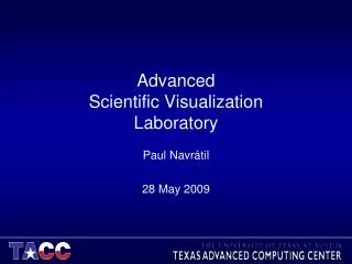 Advanced Scientific Visualization Laboratory
