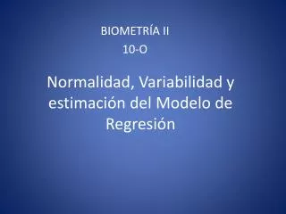 normalidad variabilidad y estimaci n del modelo de regresi n