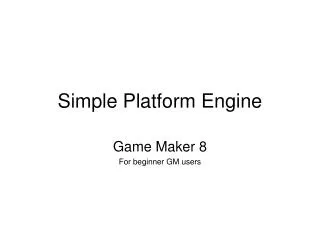 Simple Platform Engine