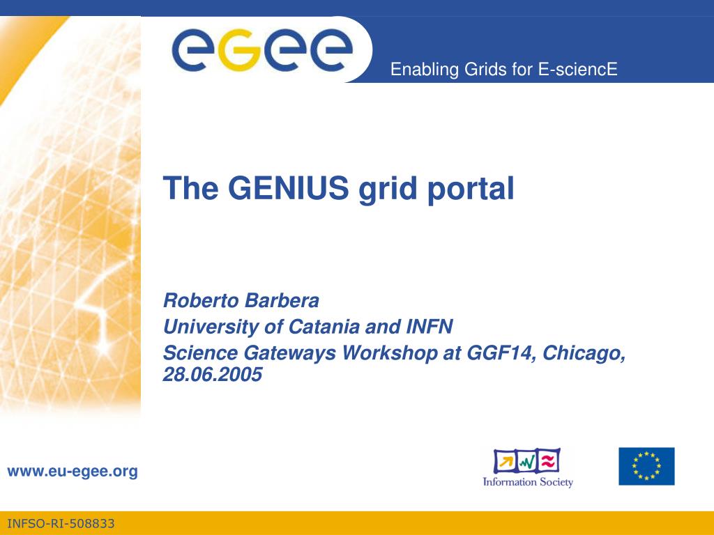 Grid Genius PPT - The GENIUS grid portal PowerPoint Presentation, free download ...