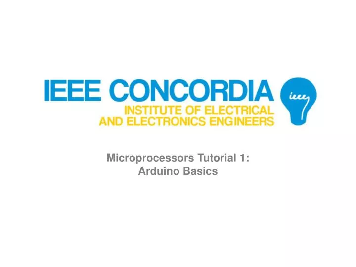 microprocessors tutorial 1 arduino basics
