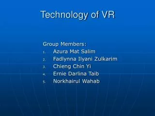 Technology of VR