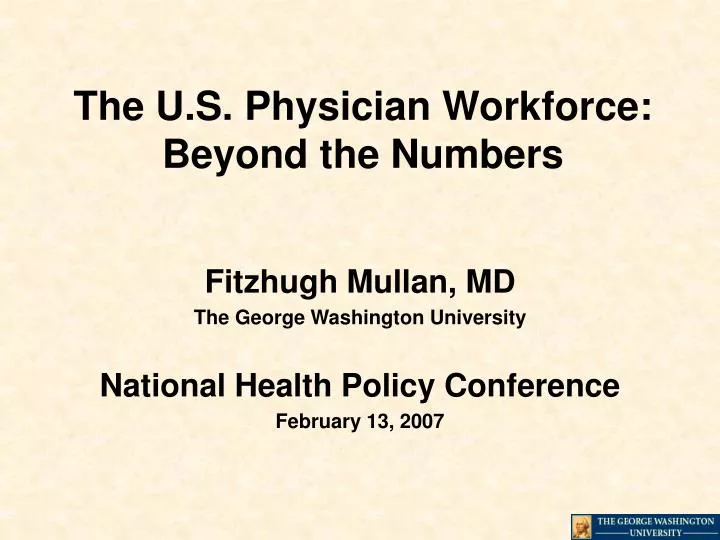 the u s physician workforce beyond the numbers