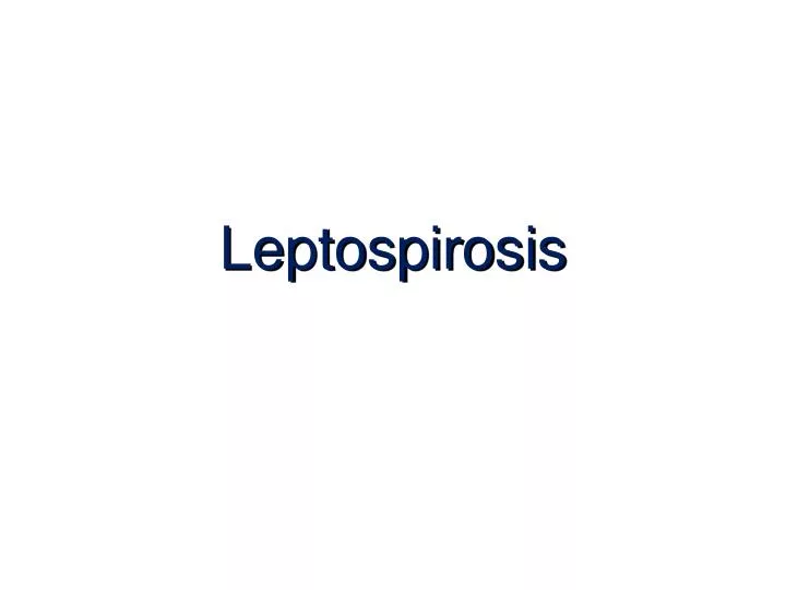 leptospirosis