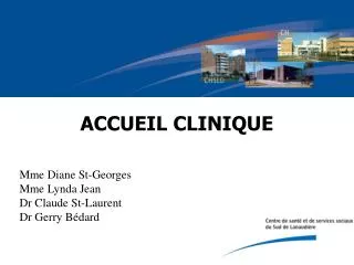 accueil clinique