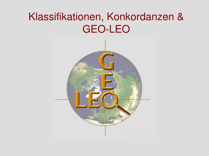 klassifikationen konkordanzen geo leo