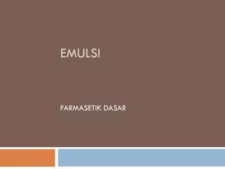 emulsi