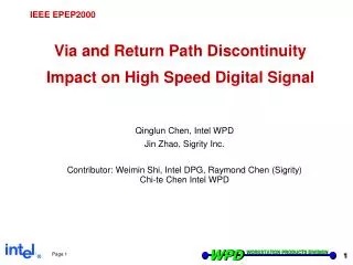 Via and Return Path Discontinuity Impact on High Speed Digital Signal