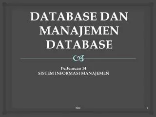 database dan manajemen database