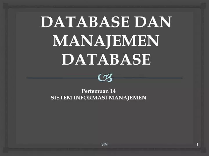 database dan manajemen database