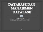 DATABASE DAN MANAJEMEN DATABASE - slide 1
