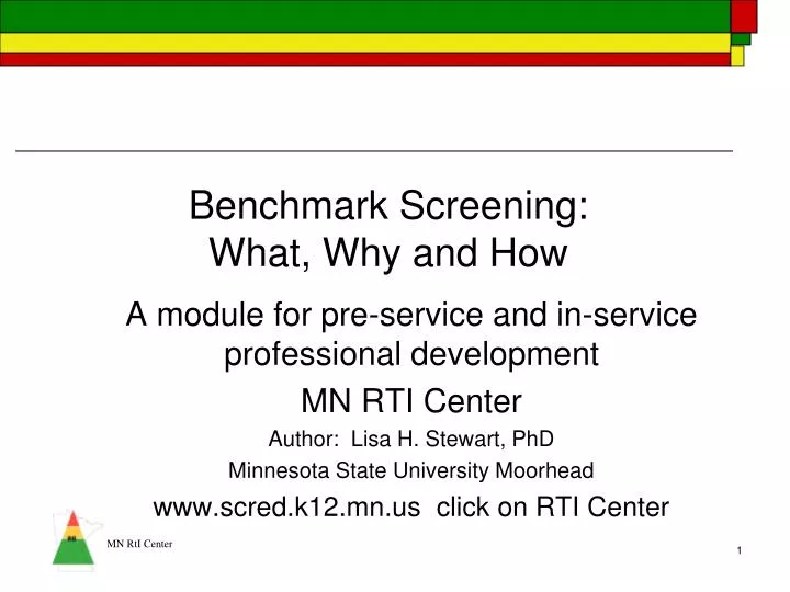 benchmark screening what why and how