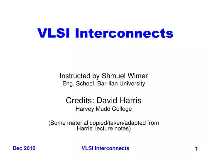 vlsi interconnects