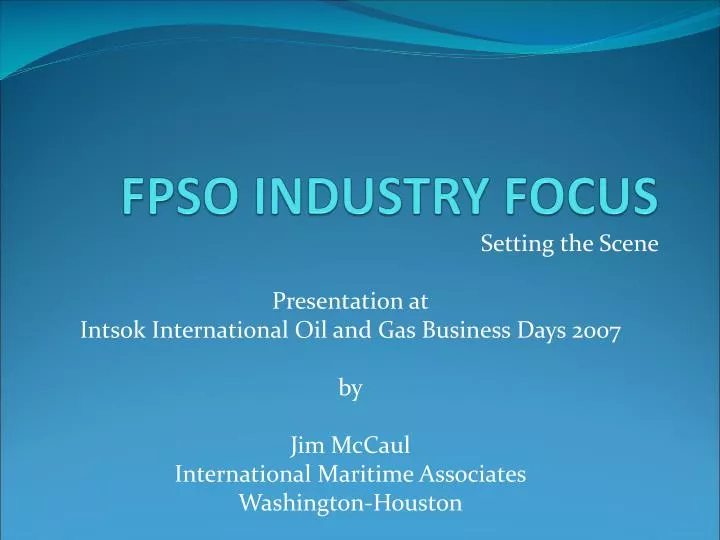 fpso industry focus