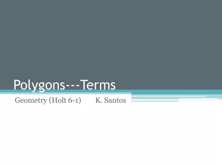 polygons terms