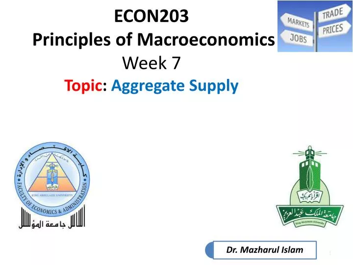econ203 principles of macroeconomics week 7 topic aggregate supply